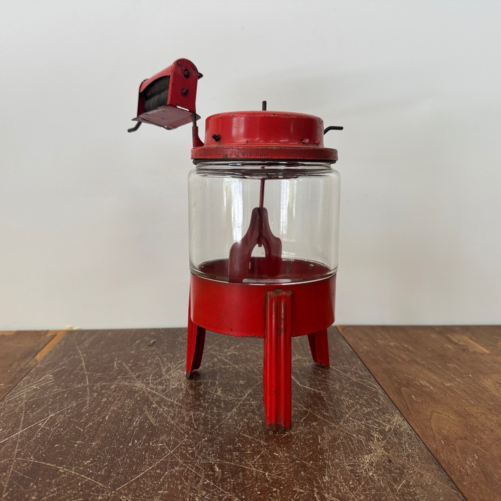 Vintage 1930's Modern Red Miss Toy Washing Machine, C.G. Wood Co. Girard PA